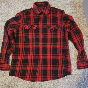 Unisex Red & Black Flannel